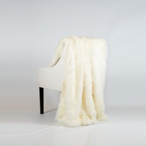 Pläd de Luxe Alpacka Vit creme