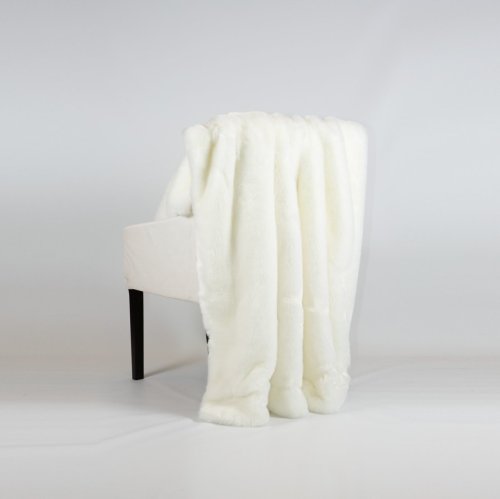 Pläd de Luxe Vinterhare Vit