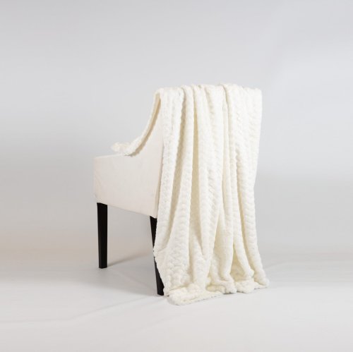 Pläd ZigZag Offwhite 