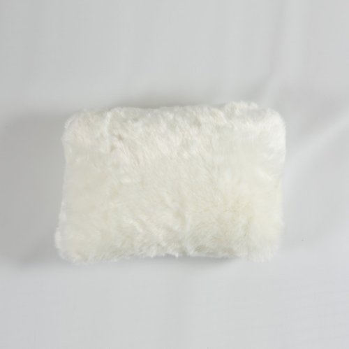 Kudde fuskpäls Vinterhare Vit 30 x 45 cm